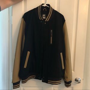 Nike Jacket New With Tags Men’s XL Leather Sleeves